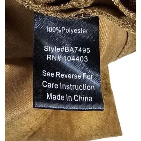 Altar’d State Suede Floral Brown Embroidered Racerback Slip Dress Women’s Small - Picture 12 of 13